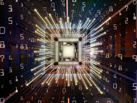 Propagation of Computer CPU 스톡 일러스트