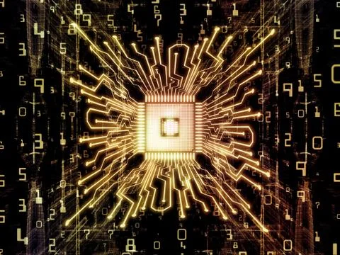 Propagation of Computer CPU Stock Illustration