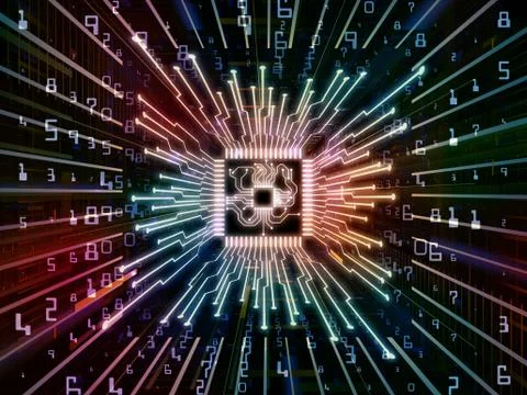 Propagation of Computer CPU Ilustração Stock