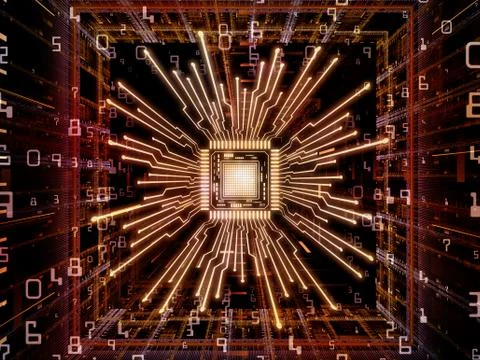 Propagation of Computer CPU Stock Illustration