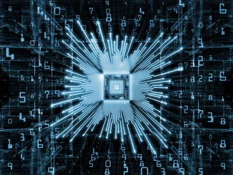 Propagation of Computer CPU Stock Illustration