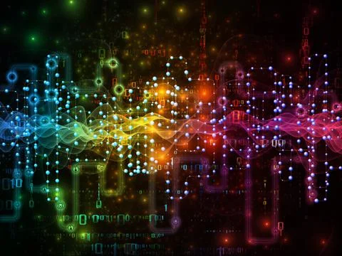Propagation of Data Transfers Illustrazione stock