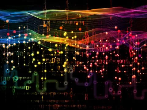 Propagation of Data Transfers Illustrazione stock