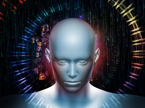 Propagation of Digital Thoughts Stock Illustration