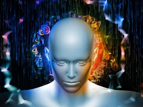 Propagation of Digital Thoughts Stock Illustration