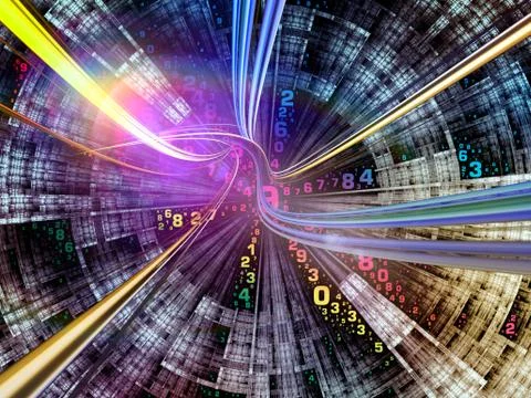 Propagation of Digital World 스톡 일러스트