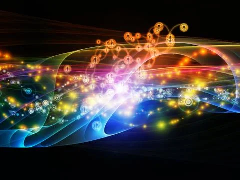 Propagation of Dynamic Network Illustrazione stock