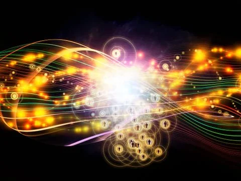 Propagation of Dynamic Network 스톡 일러스트