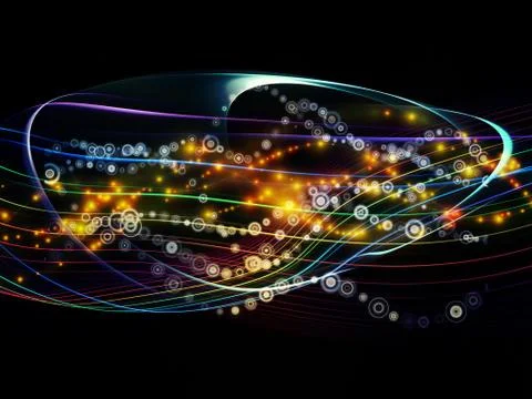 Propagation of Dynamic Network 스톡 일러스트