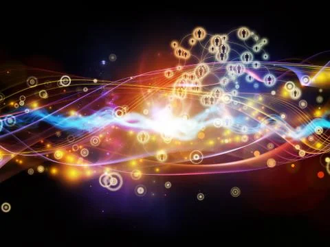 Propagation of Dynamic Network Illustrazione stock