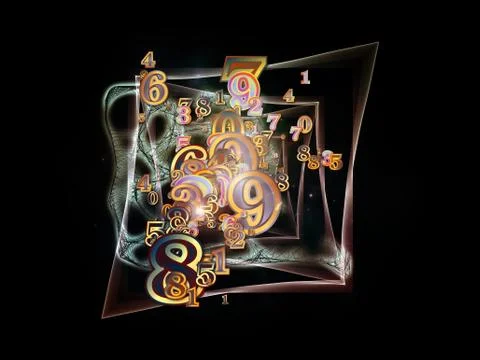 Propagation of Numbers Stock Illustration
