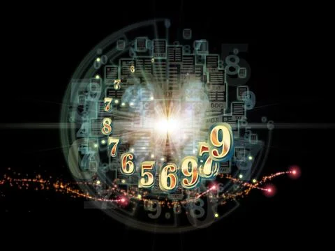 Propagation of Numbers Stock Illustration