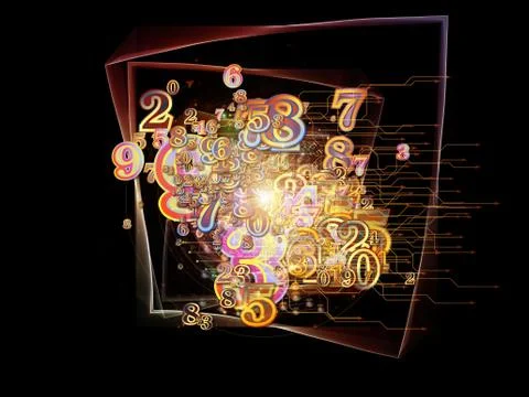 Propagation of Numbers Stock Illustration