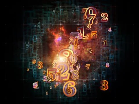 Propagation of Numbers Stock Illustration