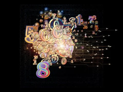 Propagation of Numbers Illustrazione stock