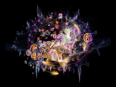 Propagation of Numbers Stock Illustration