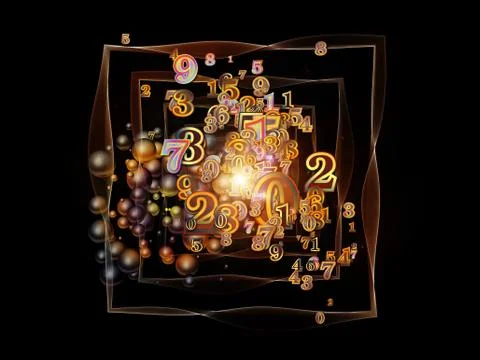 Propagation of Numbers Stock Illustration