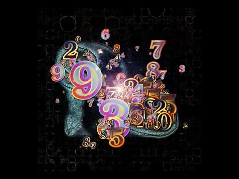 Propagation of Numbers Stock Illustration