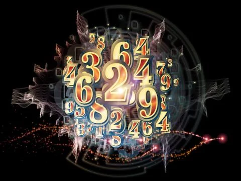 Propagation of Numbers Stock Illustration