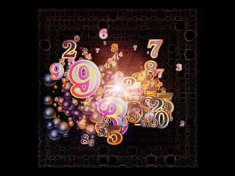 Propagation of Numbers Stock Illustration