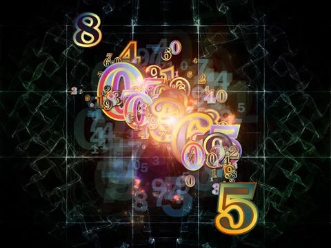 Propagation of Numbers Stock Illustration