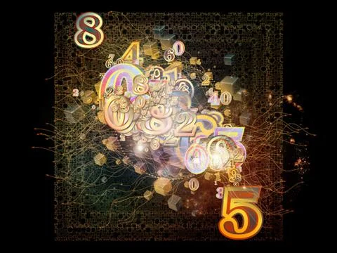 Propagation of Numbers Stock Illustration