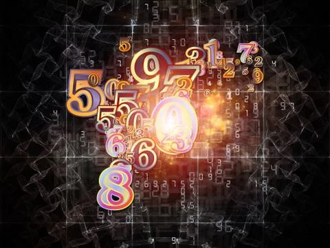 Propagation of Numbers Stock Illustration