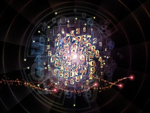 Propagation of Numbers Stock Illustration