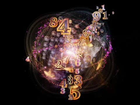Propagation of Numbers Stock Illustration