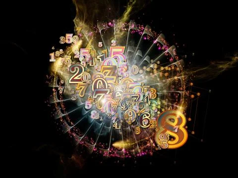 Propagation of Numbers Stock Illustration