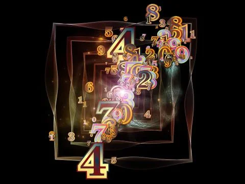 Propagation of Numbers Stock Illustration