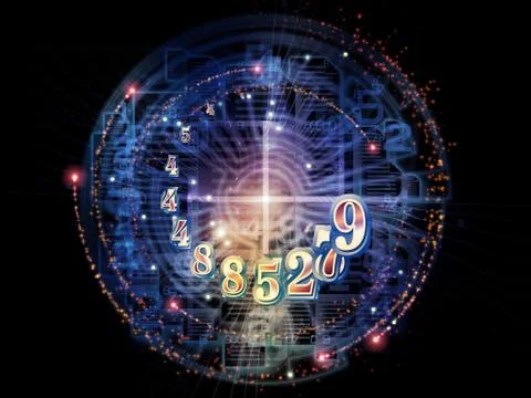 Propagation of Numbers Stock Illustration