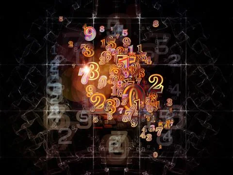 Propagation of Numbers Stock Illustration