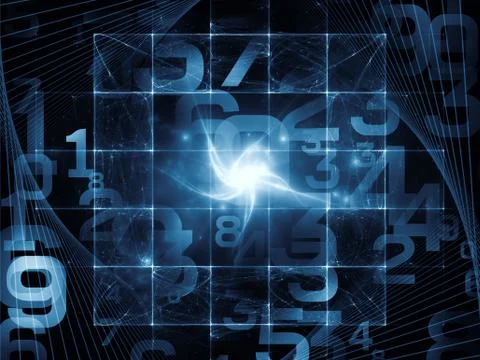 Propagation of Numbers Stock Illustration