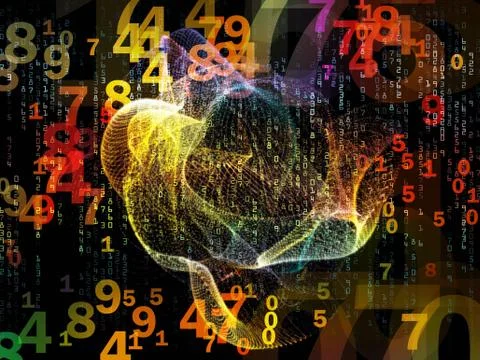 Propagation of Numbers Stock Illustration