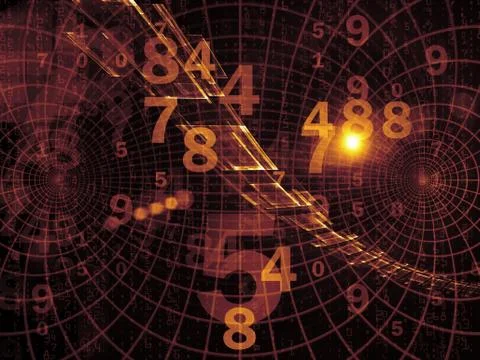 Propagation of Numbers Stock Illustration