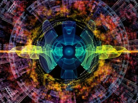 Propagation of Radial Oscillation Illustrazione stock