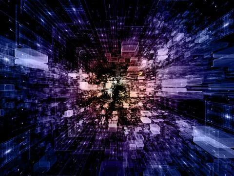 Propagation of Virtual Space Stock Illustration