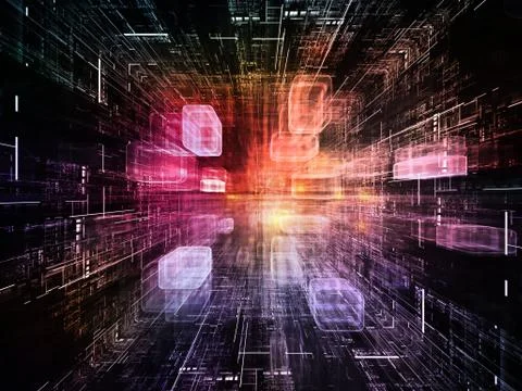 Propagation of Virtual Space Stock Illustration