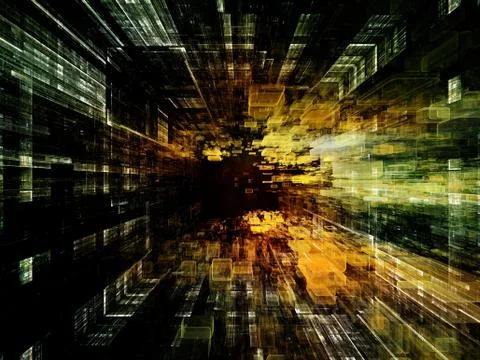 Propagation of Virtual Space Stock Illustration