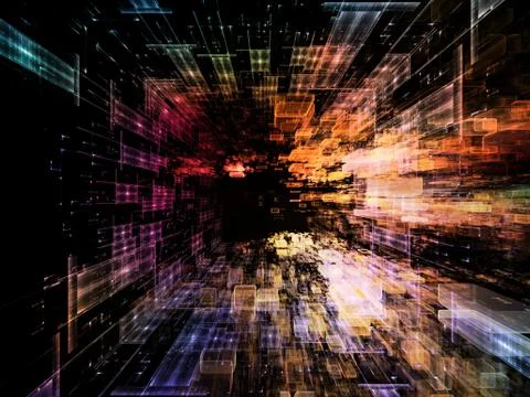 Propagation of Virtual Space 스톡 일러스트