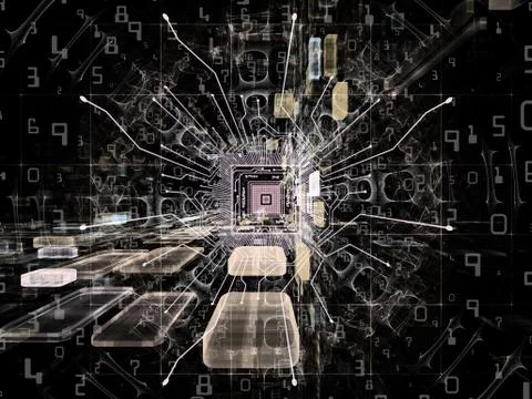 Propagation of Virtual Space Stock Illustration