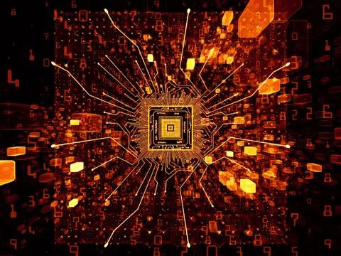 Propagation of Virtual Space Illustrazione stock