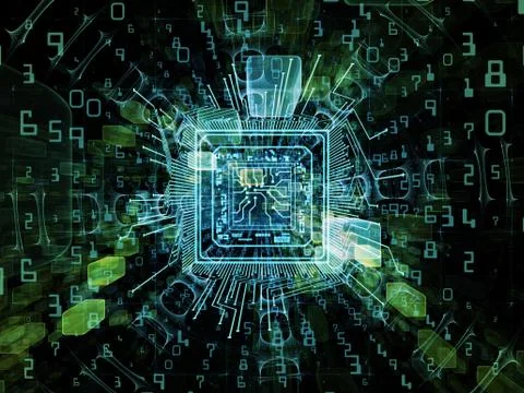 Propagation of Virtual Space Illustrazione stock