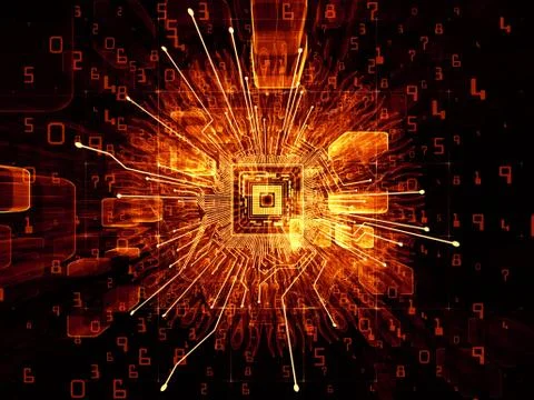 Propagation of Virtual Space Illustrazione stock