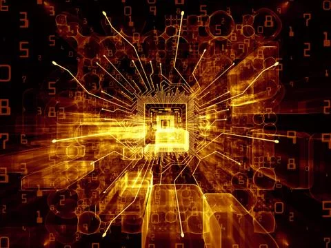 Propagation of Virtual Space Illustrazione stock