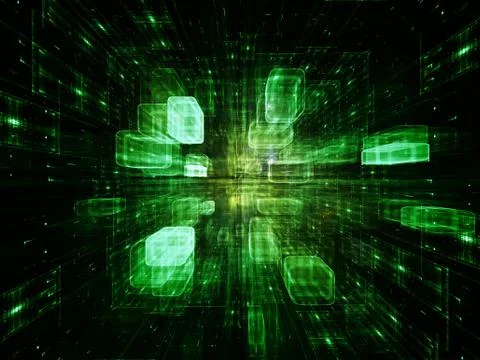 Propagation of Virtual Space Illustrazione stock