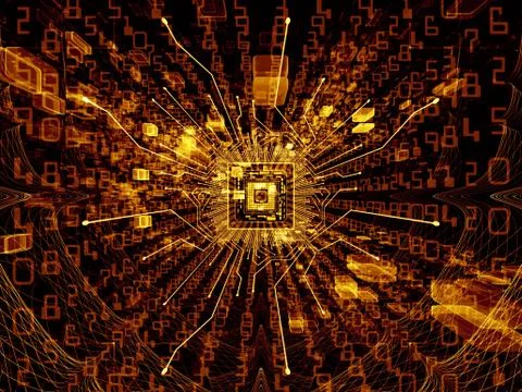 Propagation of Virtual Space Illustrazione stock