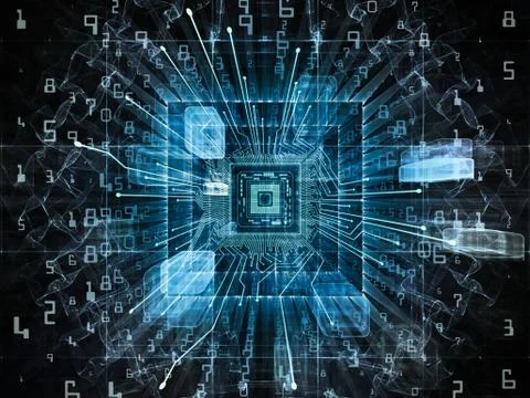 Propagation of Virtual Space Illustrazione stock