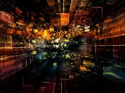 Propagation of Virtual Space Stock Illustration